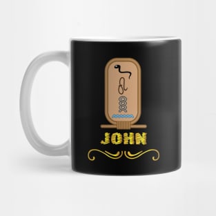 JOHN-American names in hieroglyphic letters-JOHN, name in a Pharaonic Khartouch-Hieroglyphic pharaonic names Mug